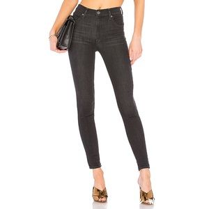 Levi’s Mile High Super Skinny in Fade Black.